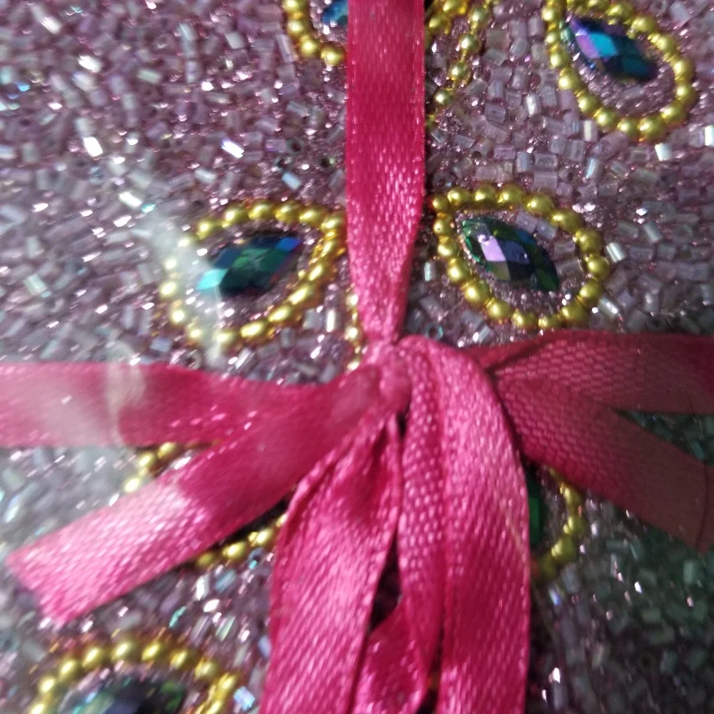 Pink beaded journal with pen set